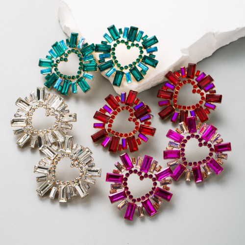 Fashion Jewelry Rhinestone Earrings For Women YWHME-881