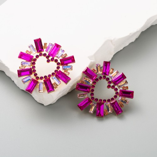 Fashion Jewelry Rhinestone Earrings For Women YWHME-881