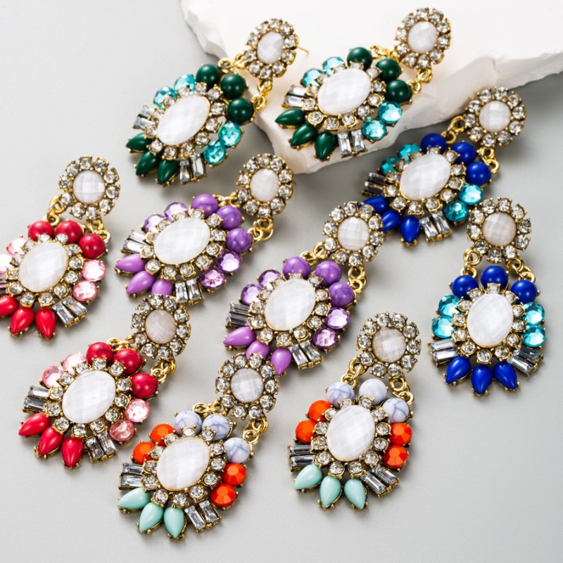 Fashion Jewelry Rhinestone Earrings For Women YWHME-884