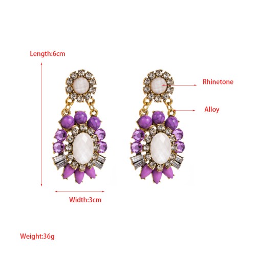 Fashion Jewelry Rhinestone Earrings For Women YWHME-884