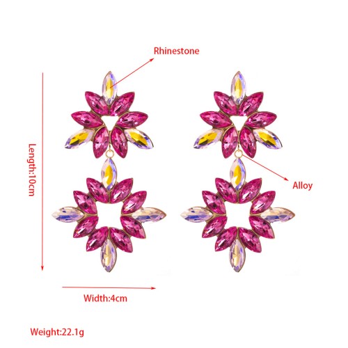 Fashion Jewelry Rhinestone Earrings For Women YWHME-891