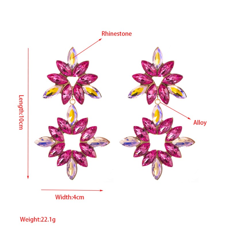 Fashion Jewelry Rhinestone Earrings For Women YWHME-891 