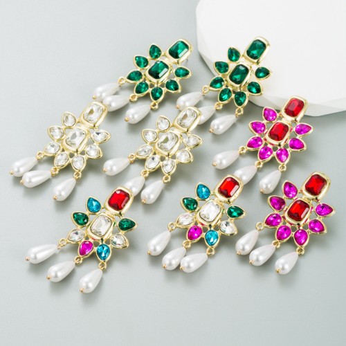 Fashion Jewelry Rhinestone Earrings For Women YWHME-905