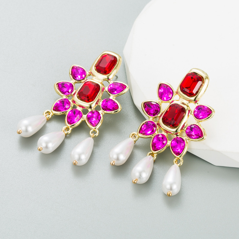 Fashion Jewelry Rhinestone Earrings For Women YWHME-905 