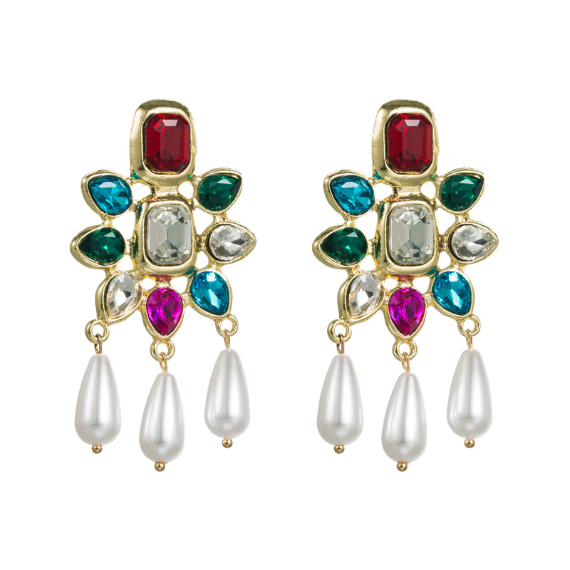 Fashion Jewelry Rhinestone Earrings For Women YWHME-905 