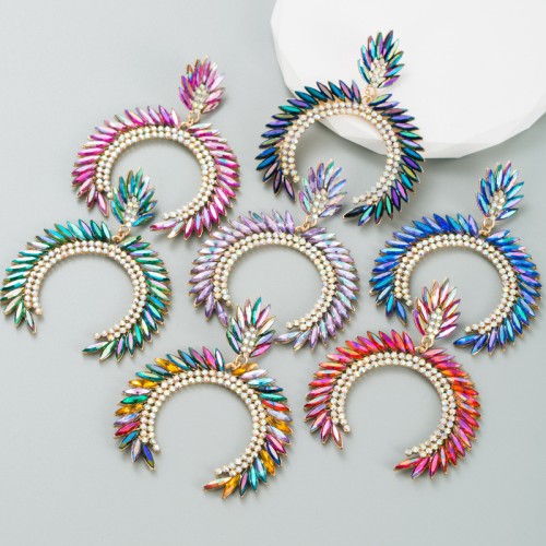 Fashion Jewelry Rhinestone Earrings For Women YWHME-909