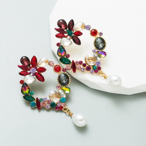 Fashion Jewelry Rhinestone Earrings For Women YWHME-912