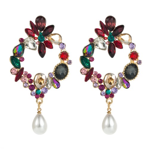 Fashion Jewelry Rhinestone Earrings For Women YWHME-912