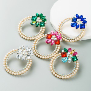 Fashion Jewelry Rhinestone Earrings For Women YWHME-923 