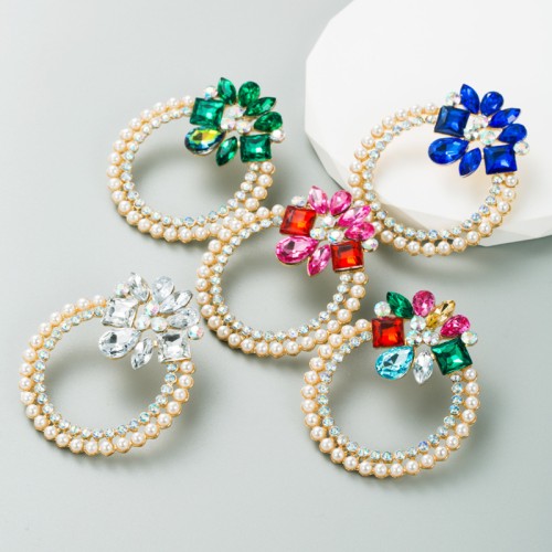 Fashion Jewelry Rhinestone Earrings For Women YWHME-923