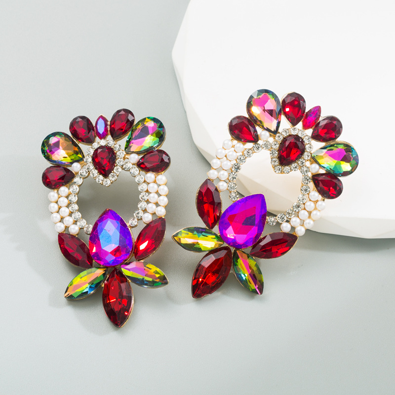 Fashion Jewelry Rhinestone Earrings For Women YWHME-924 