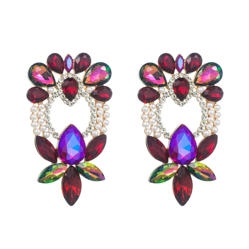 Fashion Jewelry Rhinestone Earrings For Women YWHME-924 