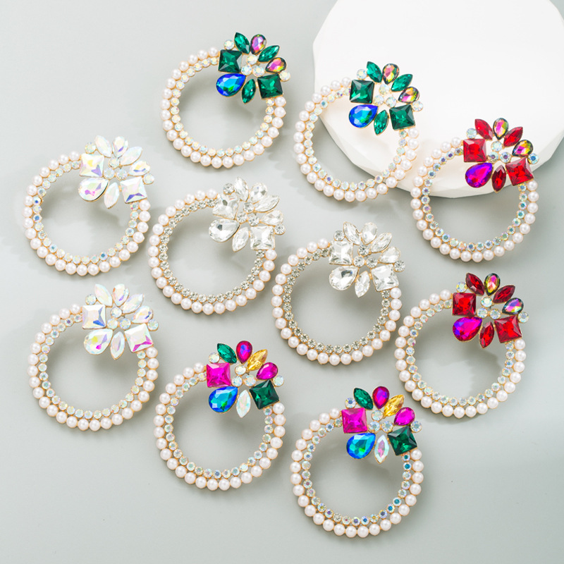 Fashion Jewelry Rhinestone Earrings For Women YWHME-926