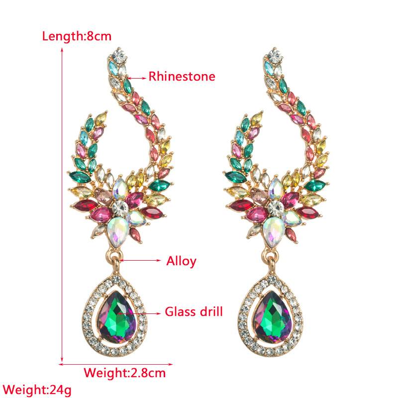 Fashion Jewelry Rhinestone Earrings For Women YWHME-928 