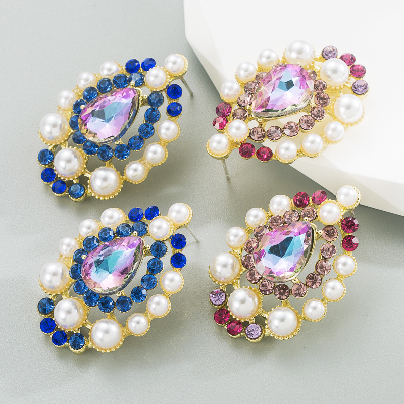 Fashion Jewelry Rhinestone Earrings For Women YWHME-931