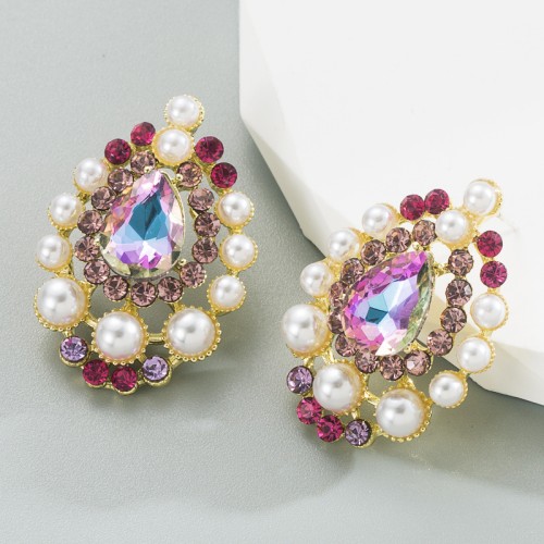 Fashion Jewelry Rhinestone Earrings For Women YWHME-931