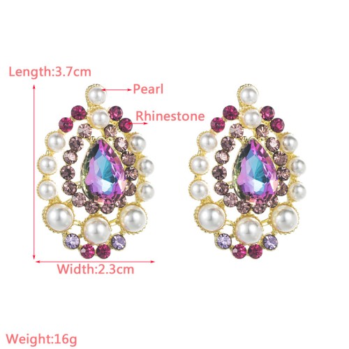 Fashion Jewelry Rhinestone Earrings For Women YWHME-931