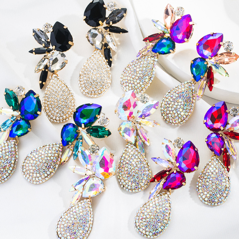 Fashion Jewelry Rhinestone Earrings For Women YWHME-946