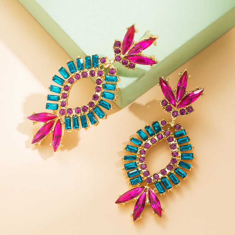 Fashion Jewelry Rhinestone Earrings For Women YWHME-953 