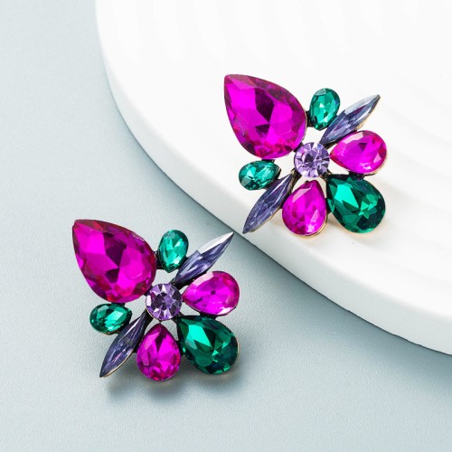 Fashion Jewelry Rhinestone Earrings For Women YWHME-955