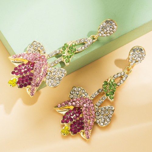 Fashion Jewelry Rhinestone Earrings For Women YWHME-958