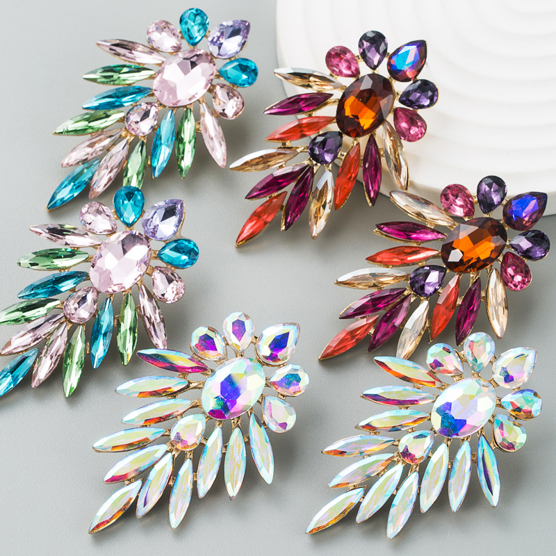 Fashion Jewelry Rhinestone Earrings For Women YWHME-966 