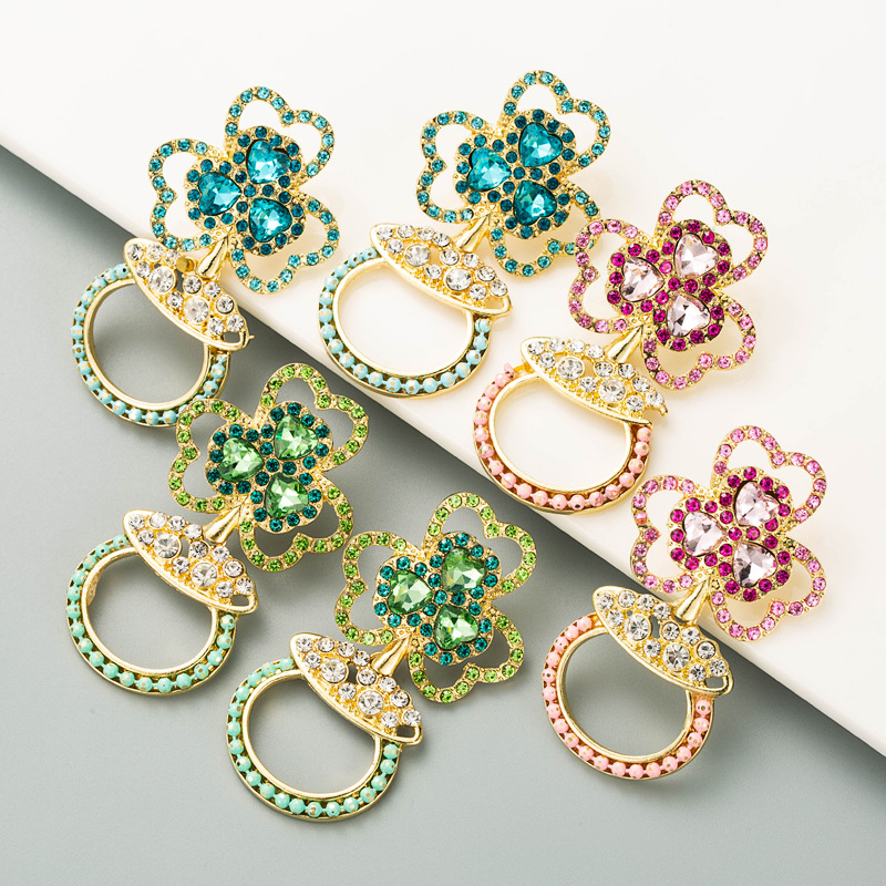 Fashion Jewelry Rhinestone Earrings For Women YWHME-969