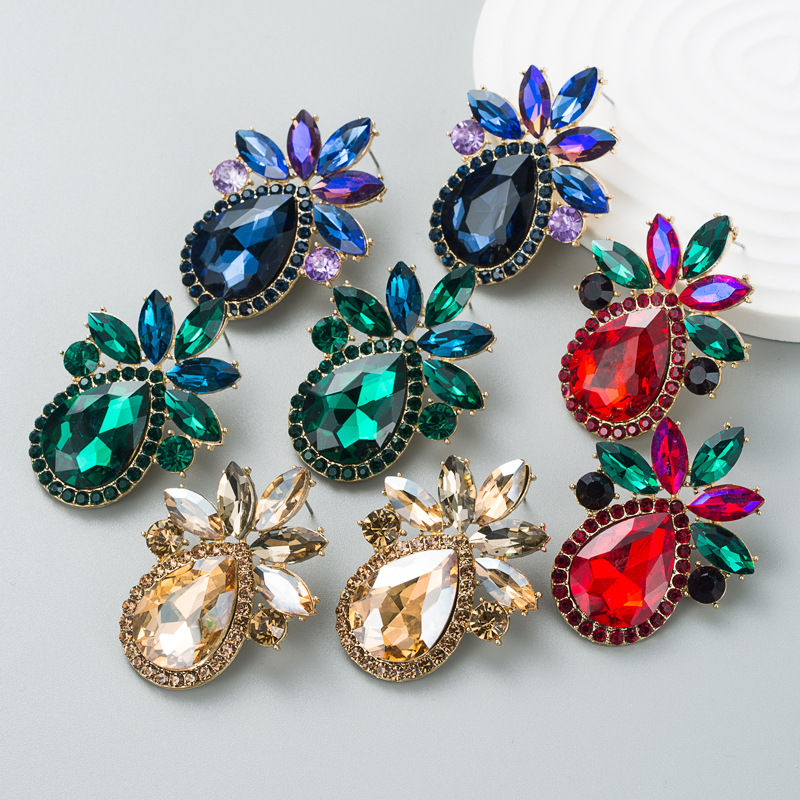 Fashion Jewelry Rhinestone Earrings For Women YWHME-977