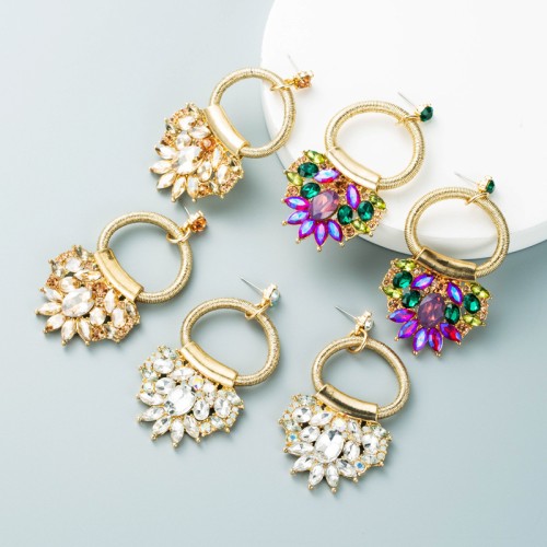 Fashion Jewelry Rhinestone Earrings For Women YWHME-988