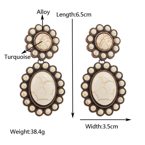 Fashion Jewelry Turquoise Earrings For Women YWHME-403