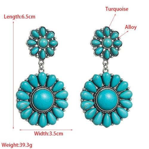 Fashion Jewelry Turquoise Earrings For Women YWHME-406