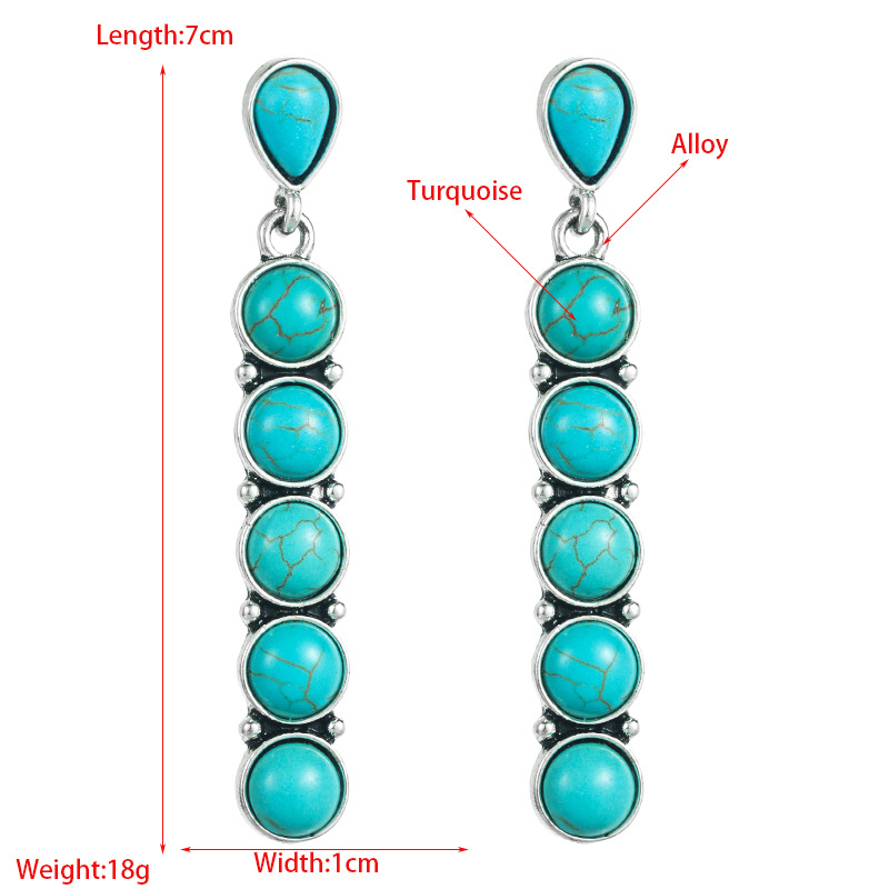 Fashion Jewelry Turquoise Earrings For Women YWHME-409 