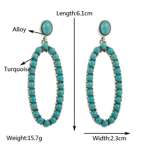 Fashion Jewelry Turquoise Earrings For Women YWHME-415