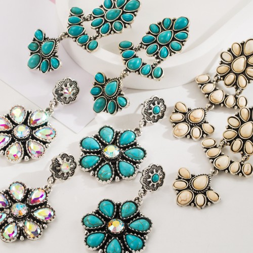 Fashion Jewelry Turquoise Earrings For Women YWHME-416