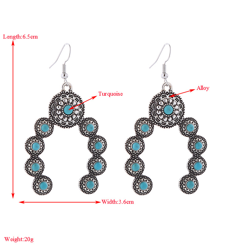 Fashion Jewelry Turquoise Earrings For Women YWHME-418 