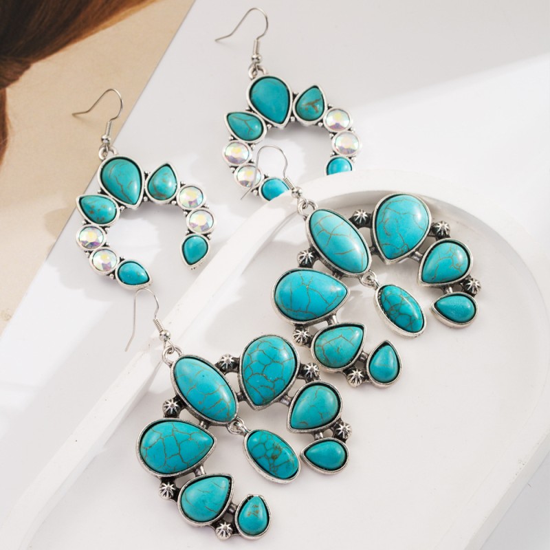 Fashion Jewelry Turquoise Earrings For Women YWHME-421 