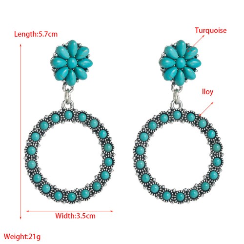 Fashion Jewelry Turquoise Earrings For Women YWHME-445