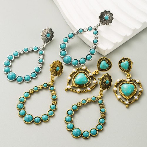 Fashion Jewelry Turquoise Earrings For Women YWHME-457