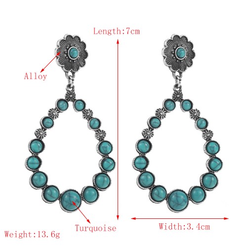 Fashion Jewelry Turquoise Earrings For Women YWHME-457