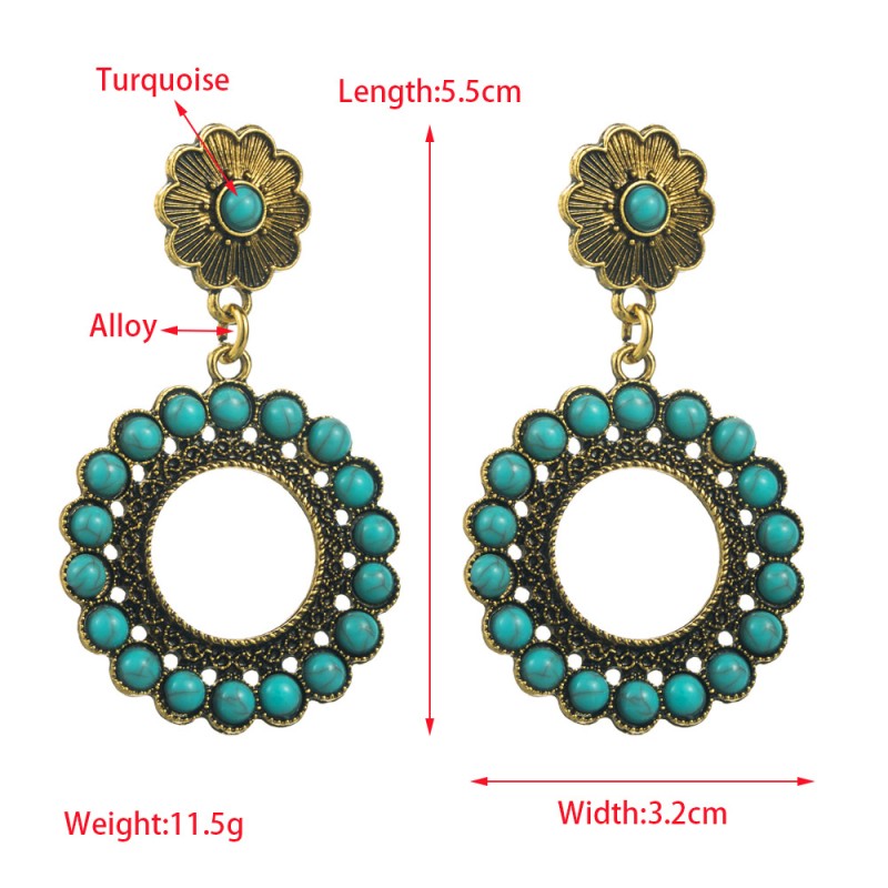 Fashion Jewelry Turquoise Earrings For Women YWHME-459 