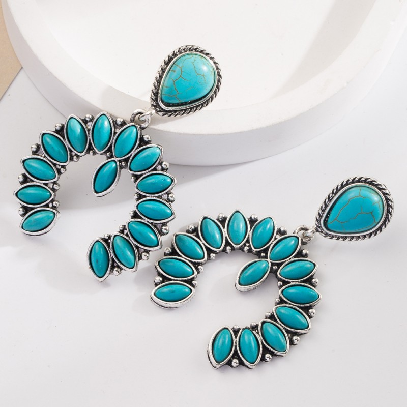 Fashion Jewelry Turquoise Earrings For Women YWHME-460 