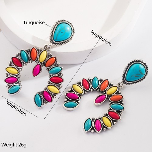 Fashion Jewelry Turquoise Earrings For Women YWHME-460