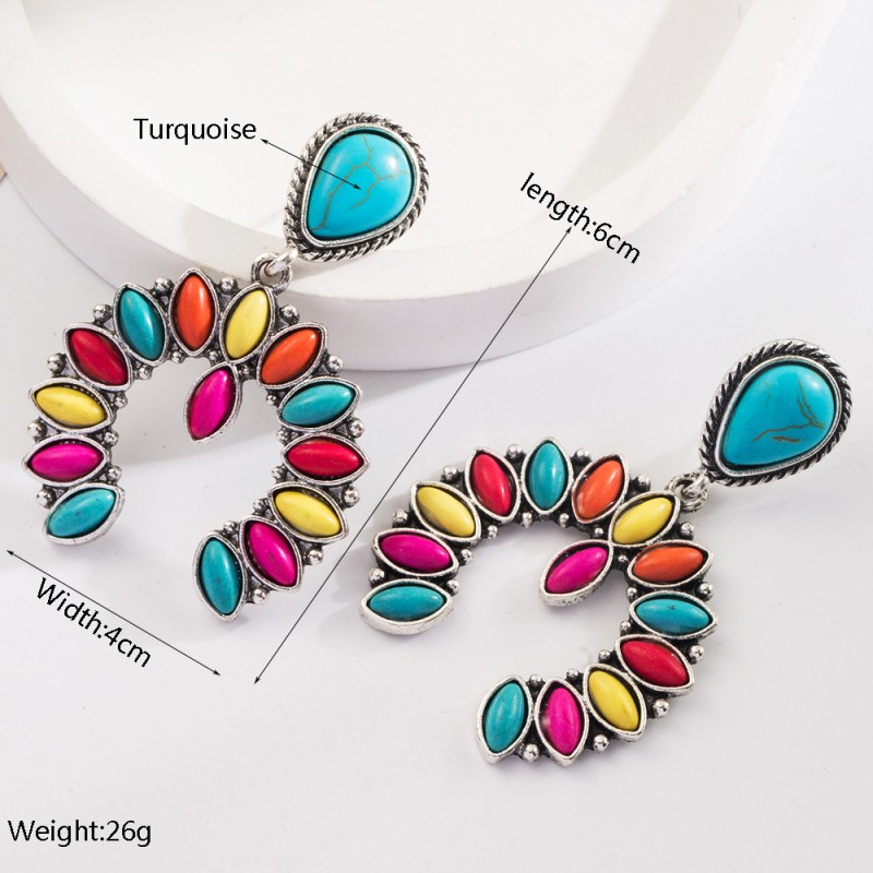 Fashion Jewelry Turquoise Earrings For Women YWHME-460 