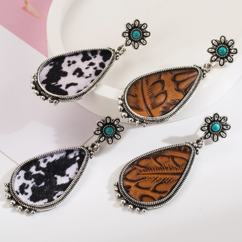 Fashion Jewelry Leather Earrings For Women YWHME-03