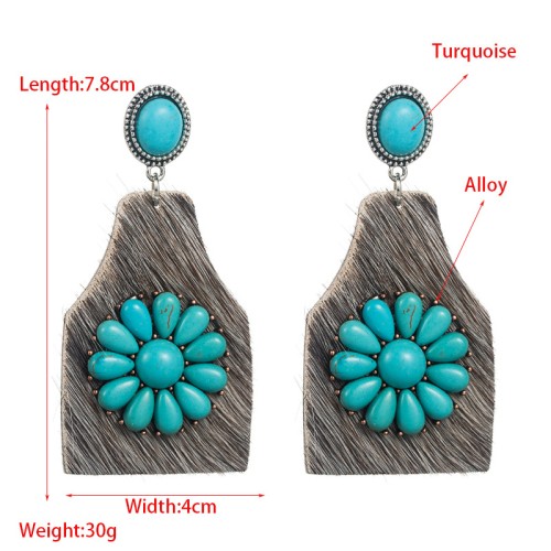 Fashion Jewelry Leather Earrings For Women YWHME-08