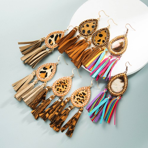 Fashion Jewelry Leather Earrings For Women YWHME-100