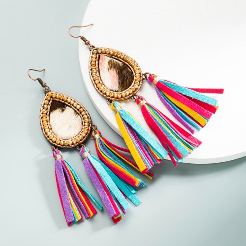 Fashion Jewelry Leather Earrings For Women YWHME-100