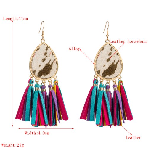 Fashion Jewelry Leather Earrings For Women YWHME-101