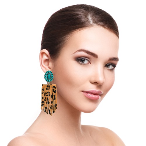 Fashion Jewelry Leather Earrings For Women YWHME-104