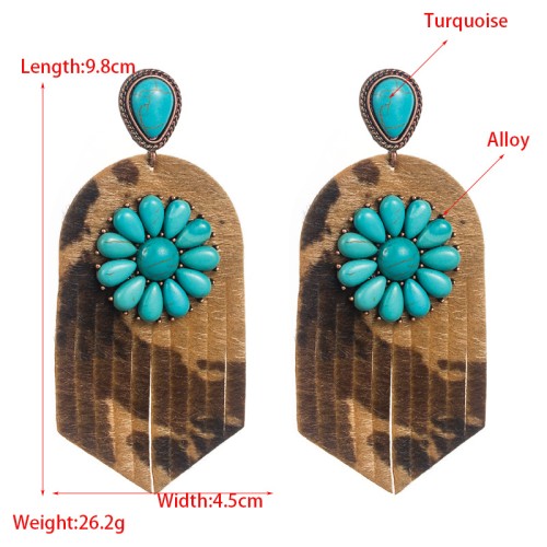 Fashion Jewelry Leather Earrings For Women YWHME-105